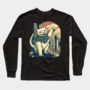 Catzilla what's the dealio? Long Sleeve T-Shirt